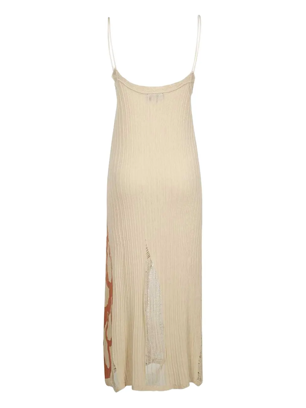 Vision Of Super Flame-print Midi Dress In Neutral