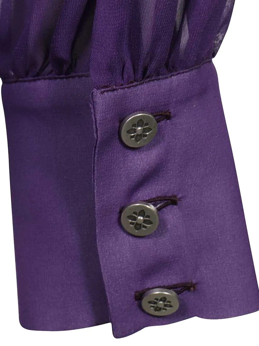 John Richmond Long-sleeved Button-cuff Shirt In Purple