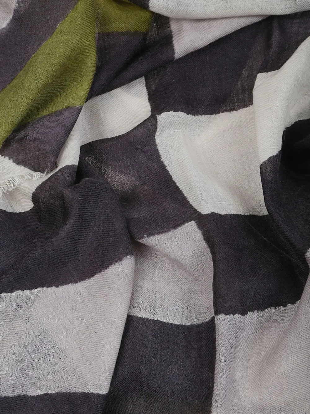 Altea geometric-print scarf - Groen