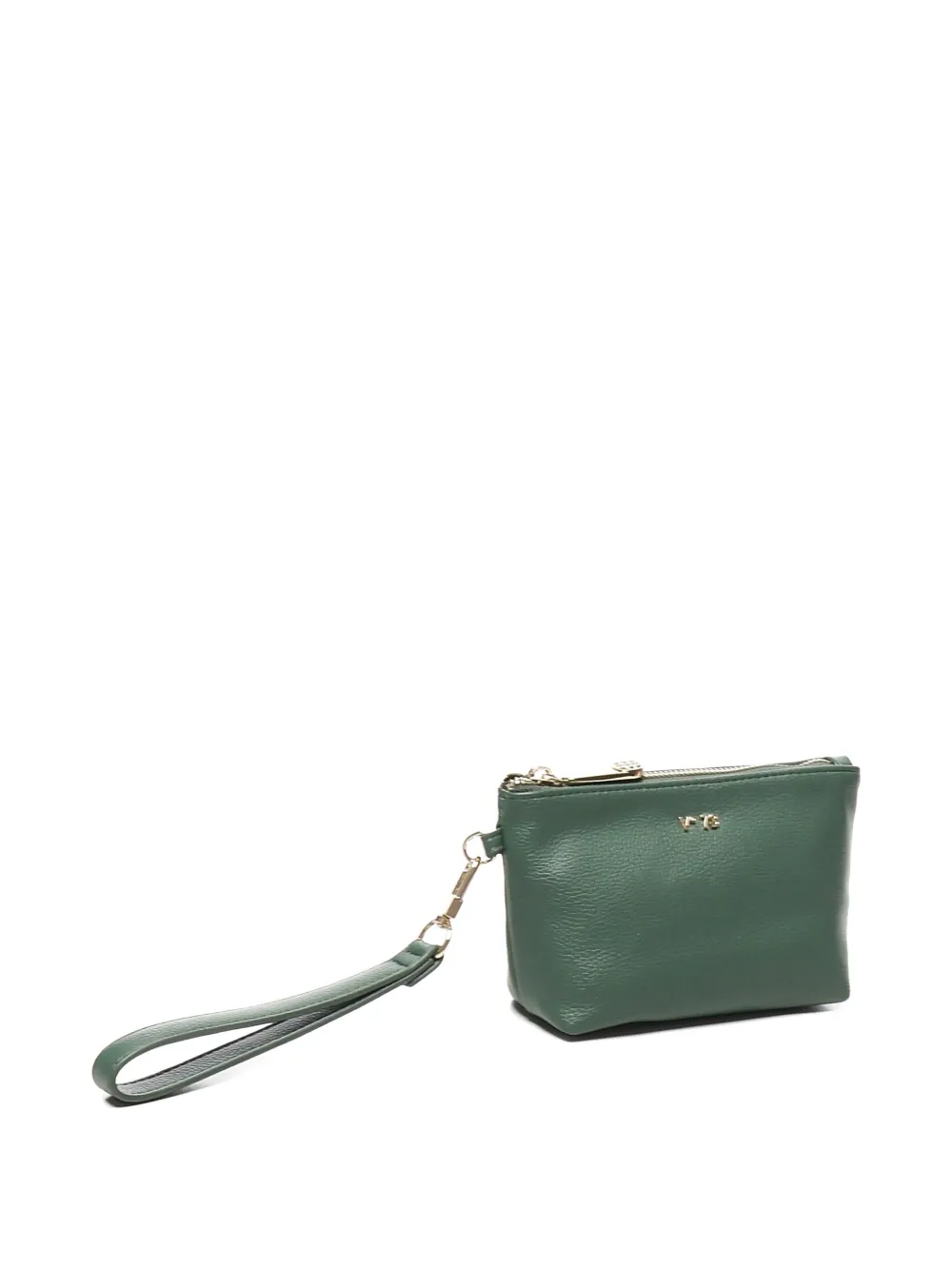 V73 Logo-lettering Clutch Bag In Green