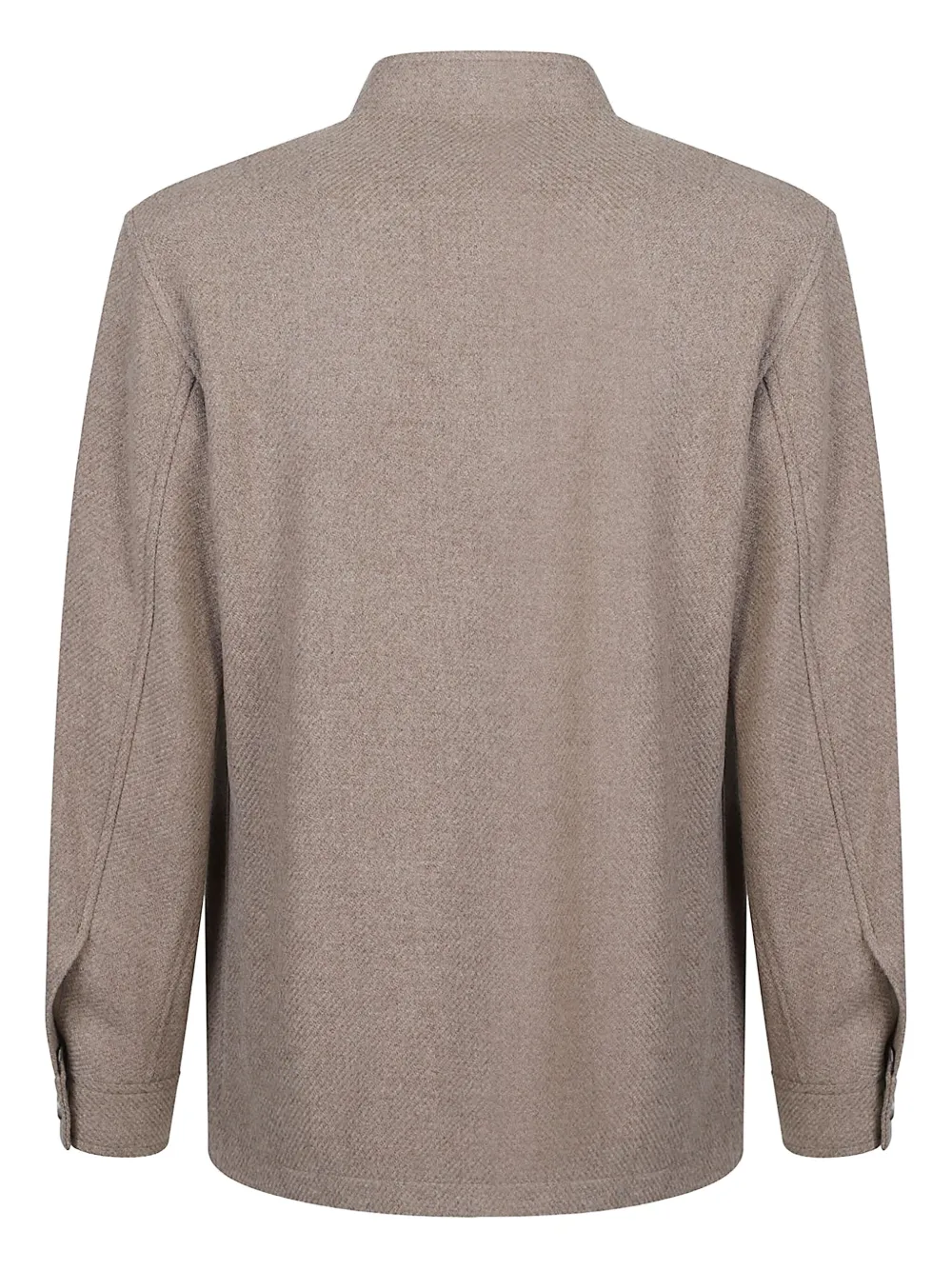 Tagliatore Button-fastening Patch-pocket Shirt Jacket In Brown