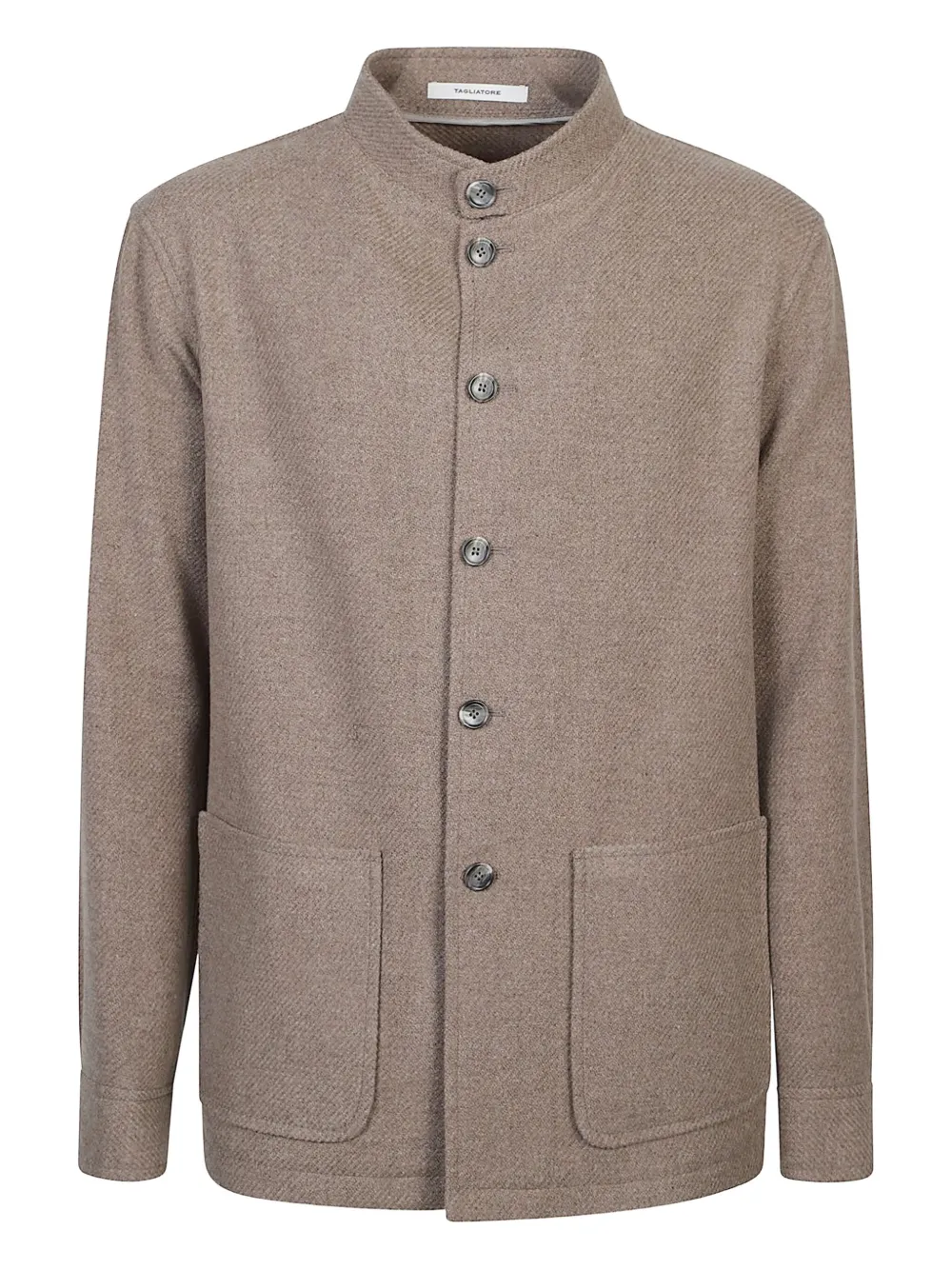 Tagliatore Button-fastening Patch-pocket Shirt Jacket In Brown