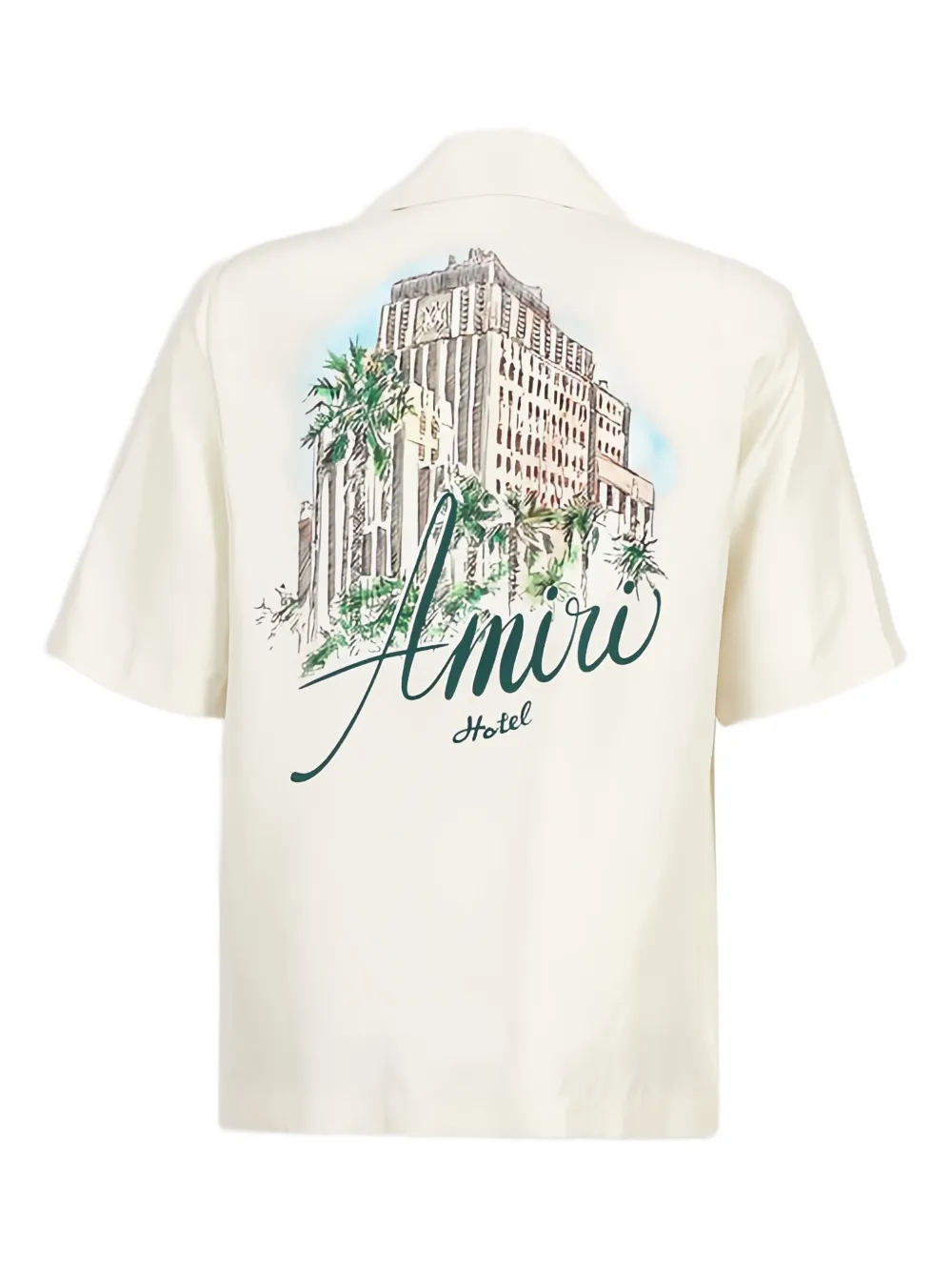 AMIRI building-print short-sleeved shirt - Wit
