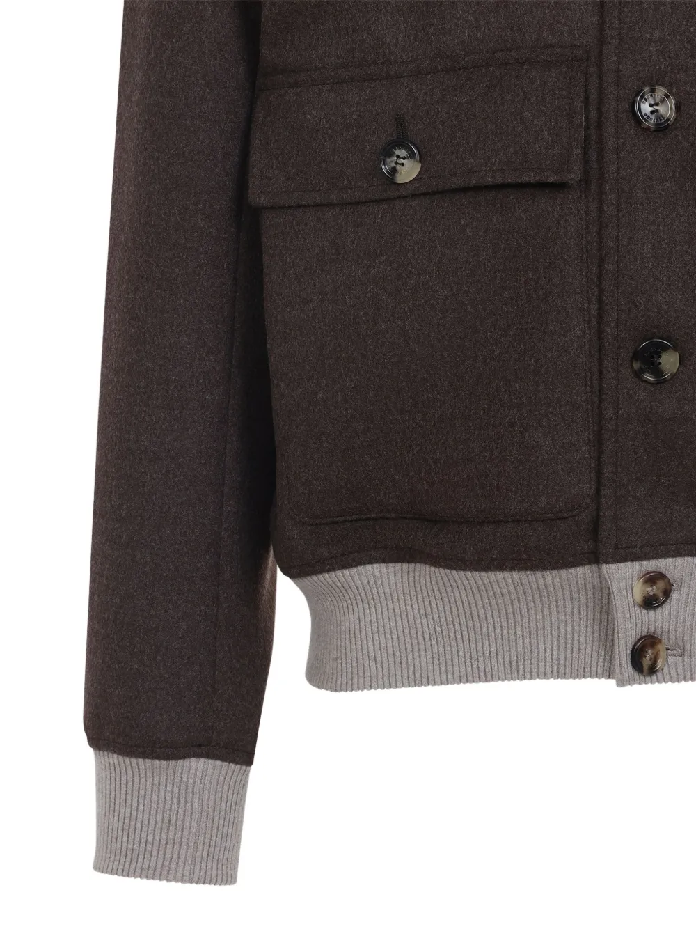 Brunello Cucinelli Wollen bomberjack Bruin