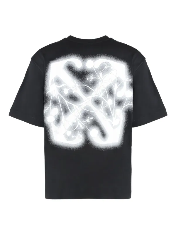 Off-White ブラック Tシャツ OFFWHITE(オフホワイト) プリントTシャツ ブラック サイズ XS