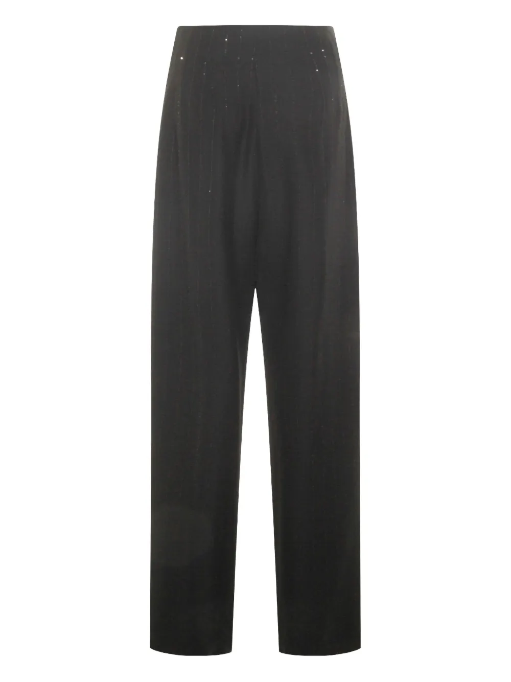 NISSA pleated sequin-detailed trousers - Zwart