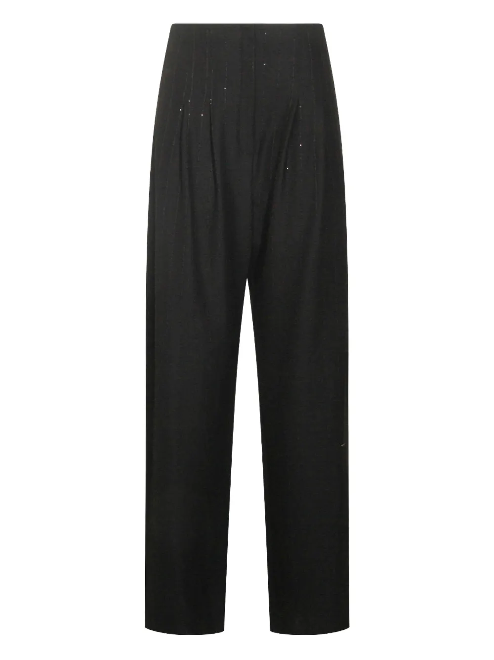 NISSA pleated sequin-detailed trousers | Black | Image 1