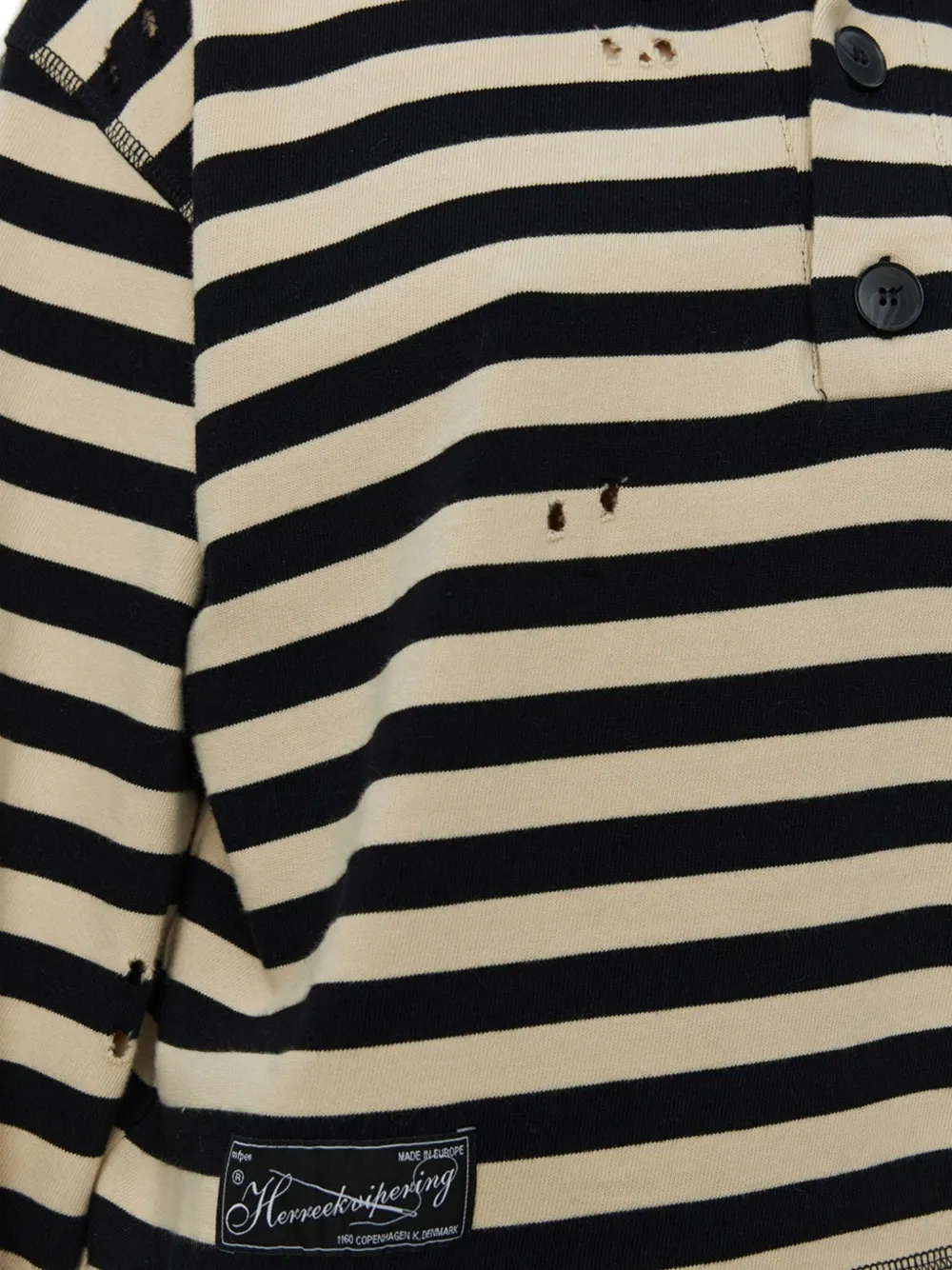 mfpen Gestreepte polotop Beige