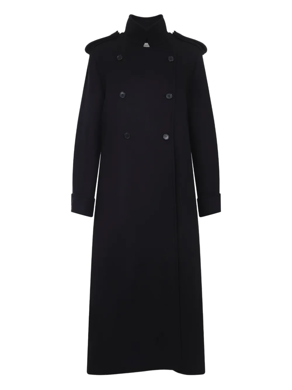 KHAITE wool double-breasted coat | Black | Image 1