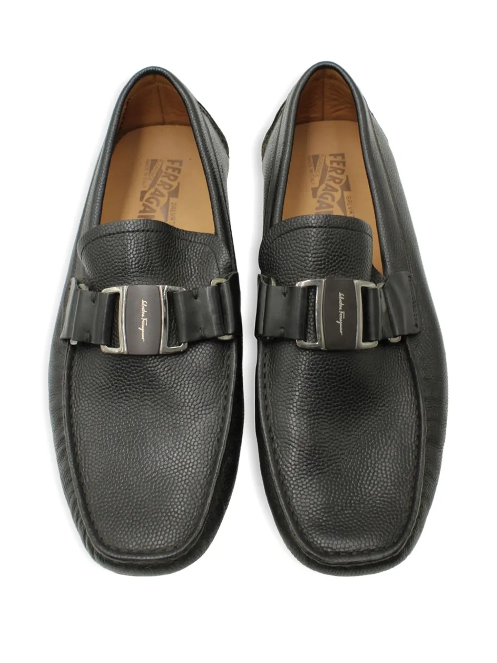 Pre-owned Ferragamo Slip-on Loafers In Black