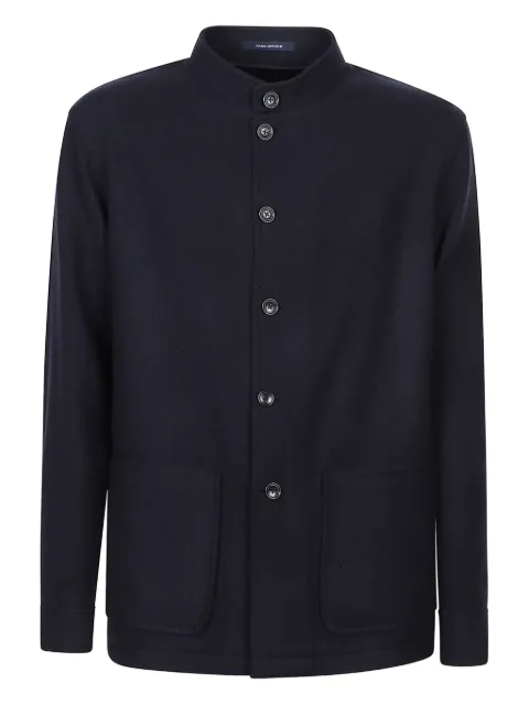 Tagliatore mandarin-collar wool shirt jacket