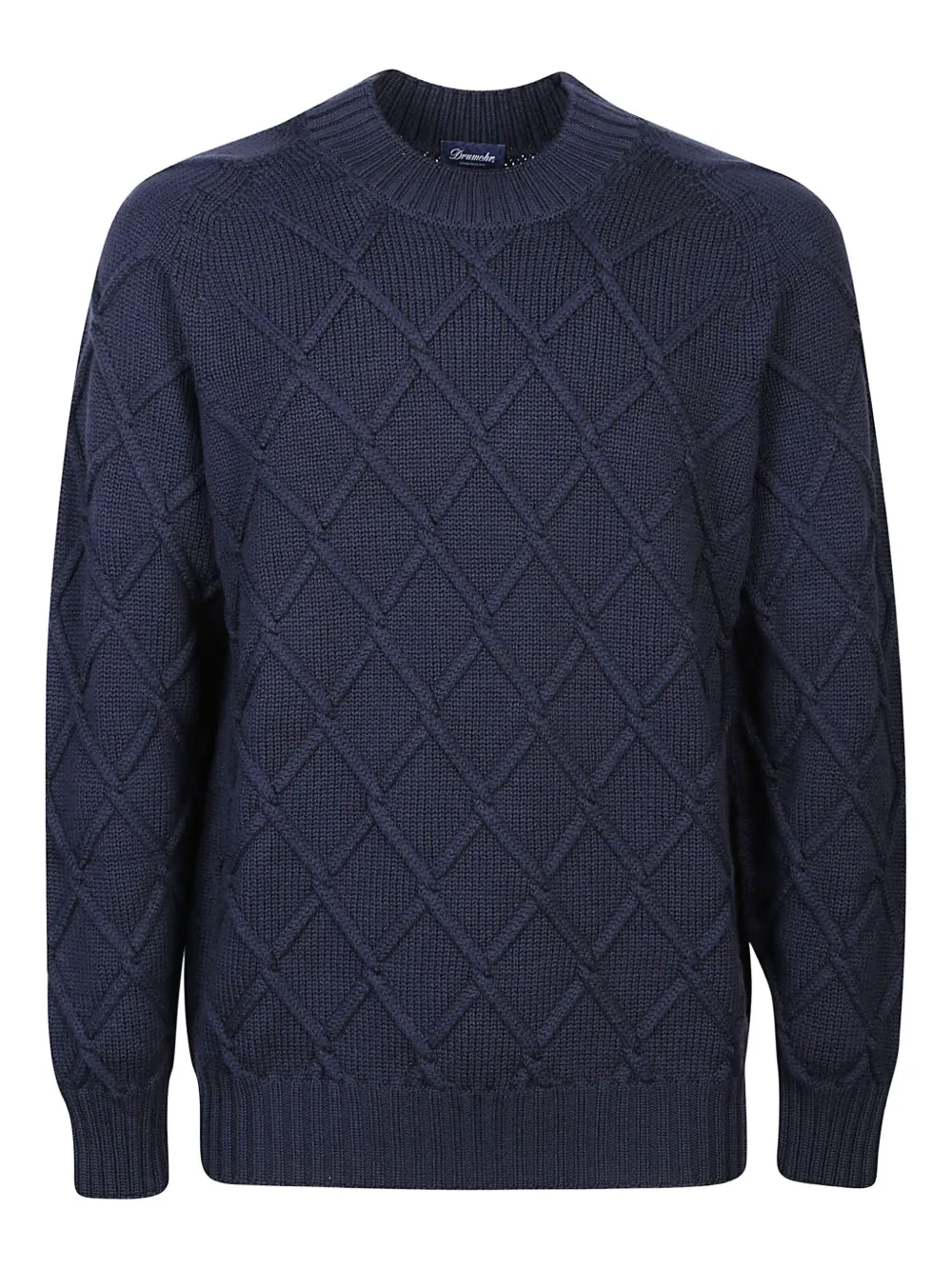 Drumohr diamond-pattern crew-neck sweater | Blue | Image 1