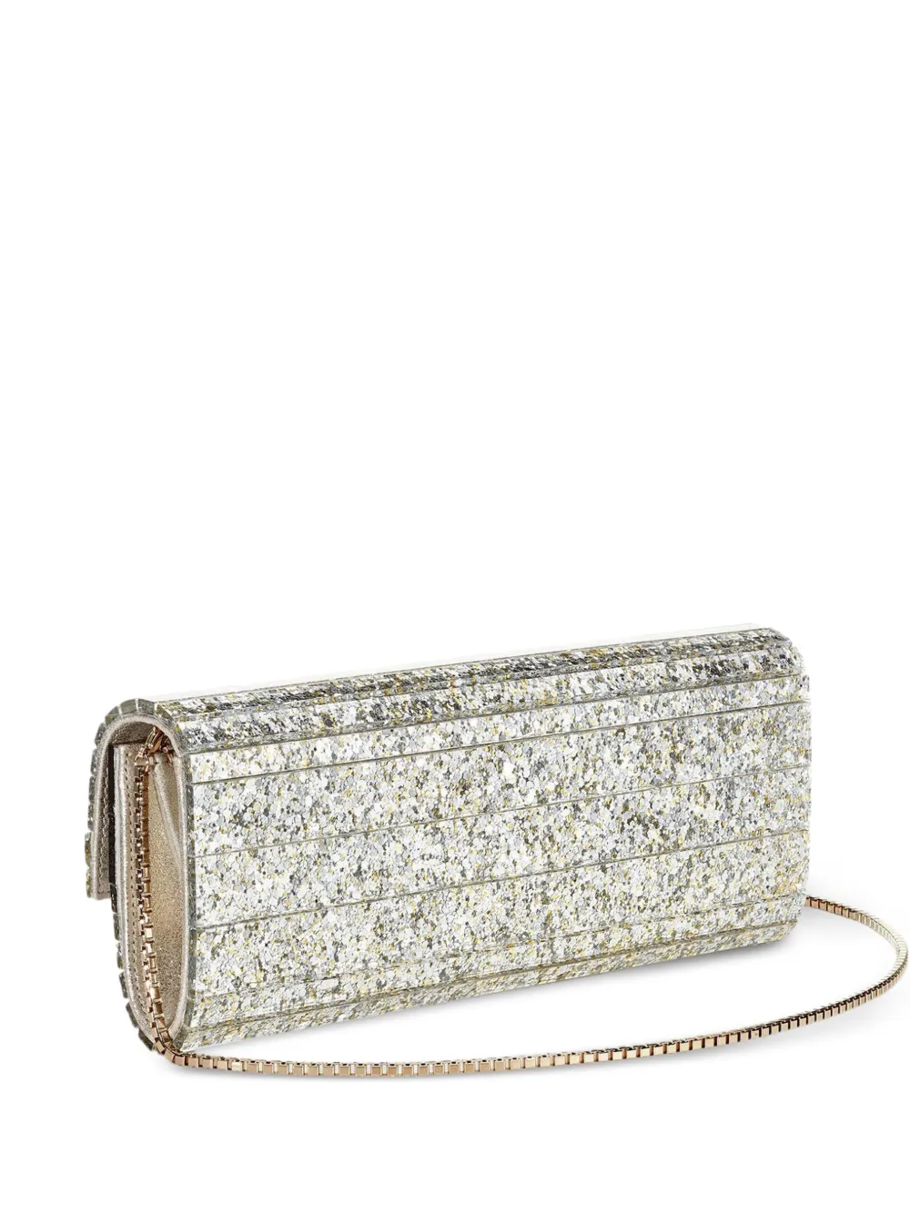 Jimmy Choo SWEETIE glitter-effect clutch bag | plateado | Image 1