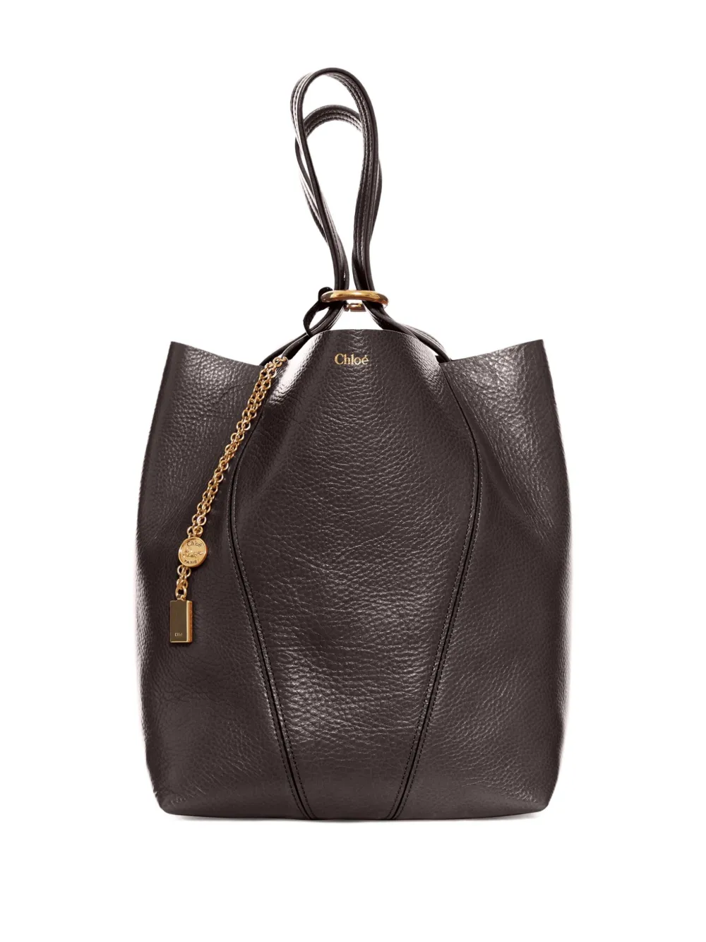 Chloé Spin Tote Bag In Brown