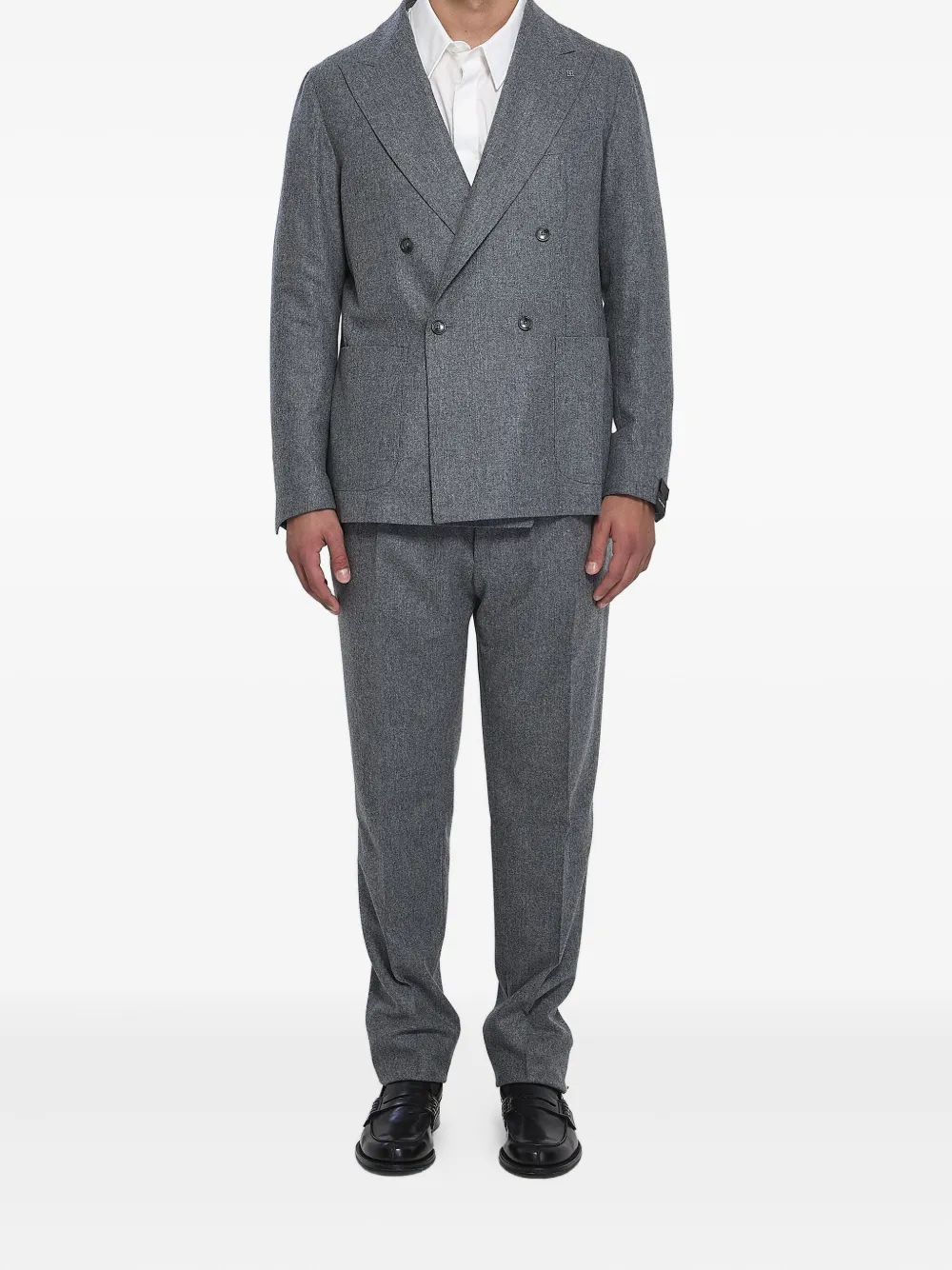 Tagliatore double-breasted wool suit | Grey | Image 1