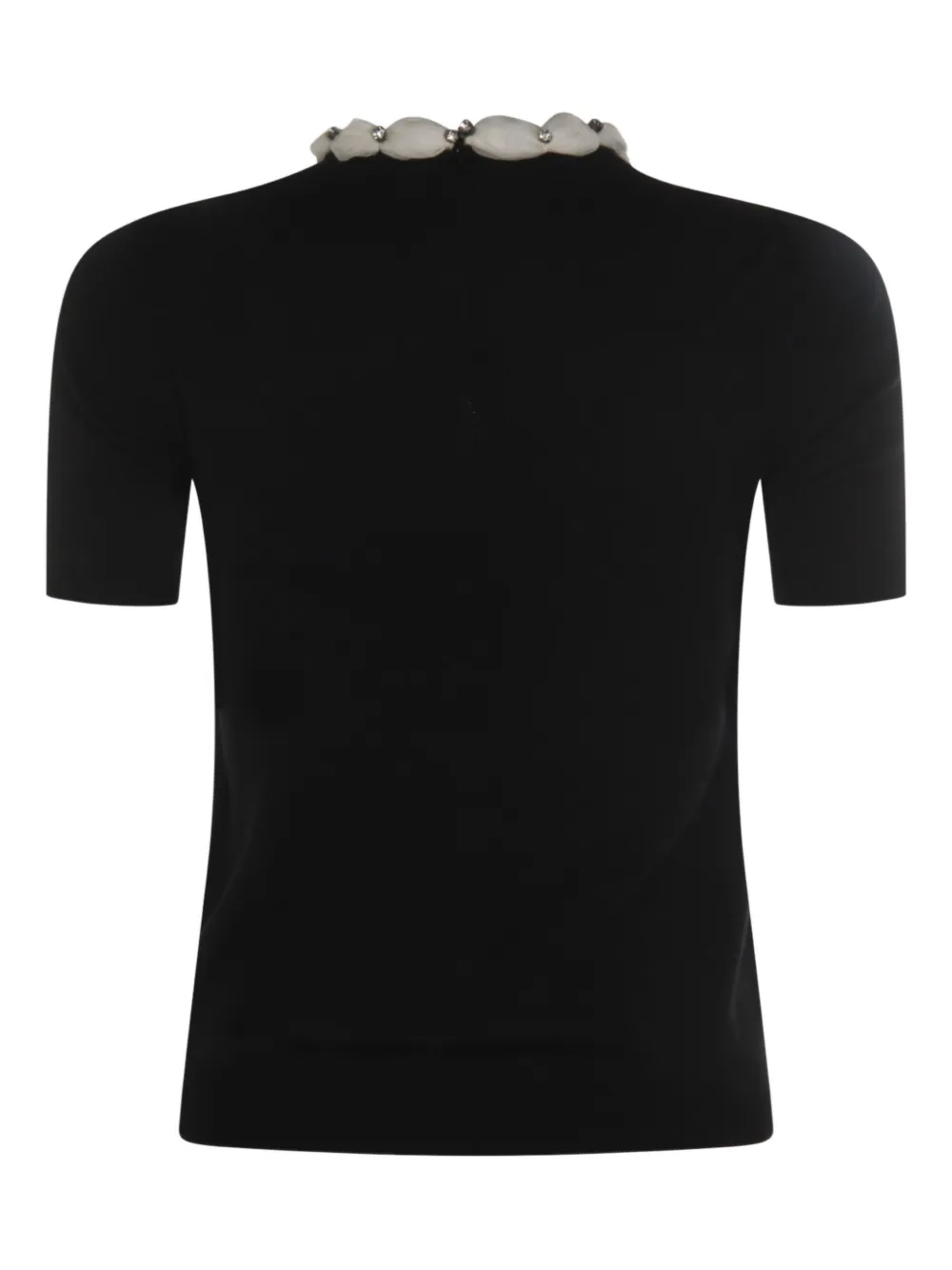Valentino Garavani wool floral top - Zwart