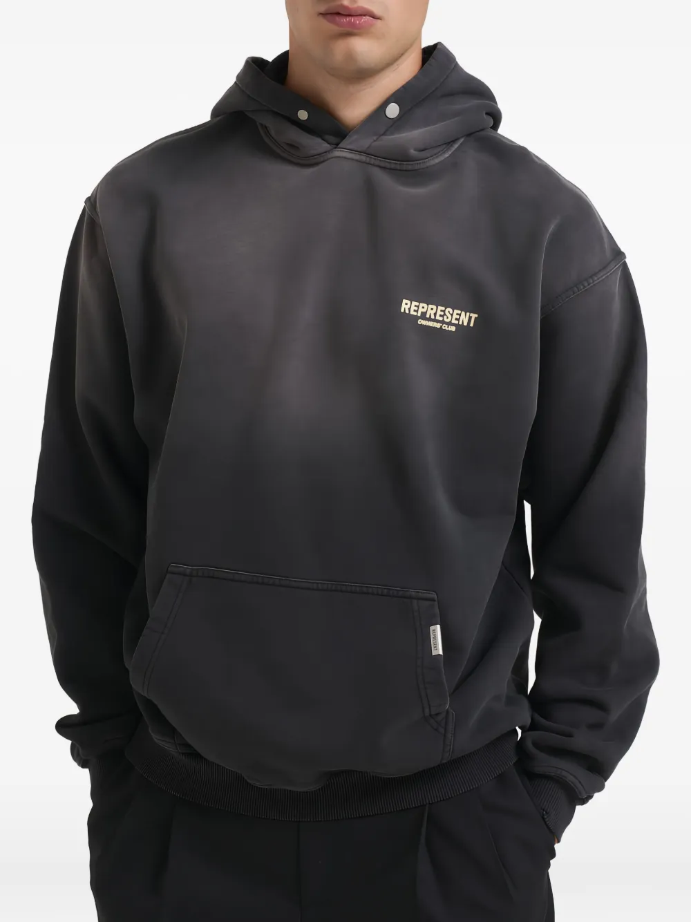 Represent logo hoodie | Black | Image 1