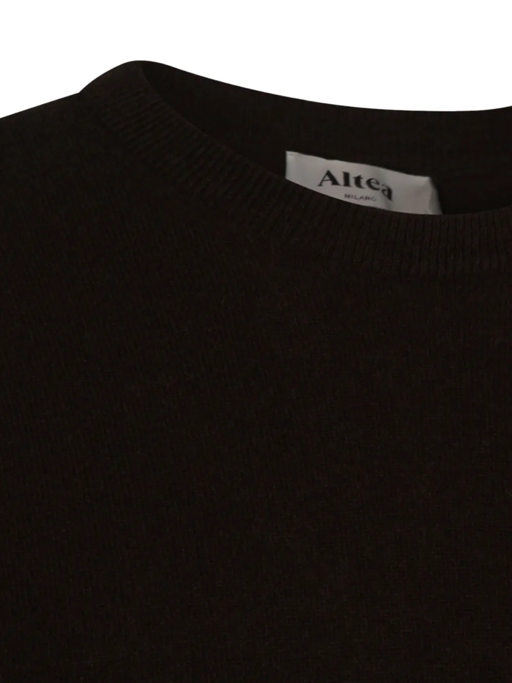 Altea Wollen trui met ronde hals Zwart