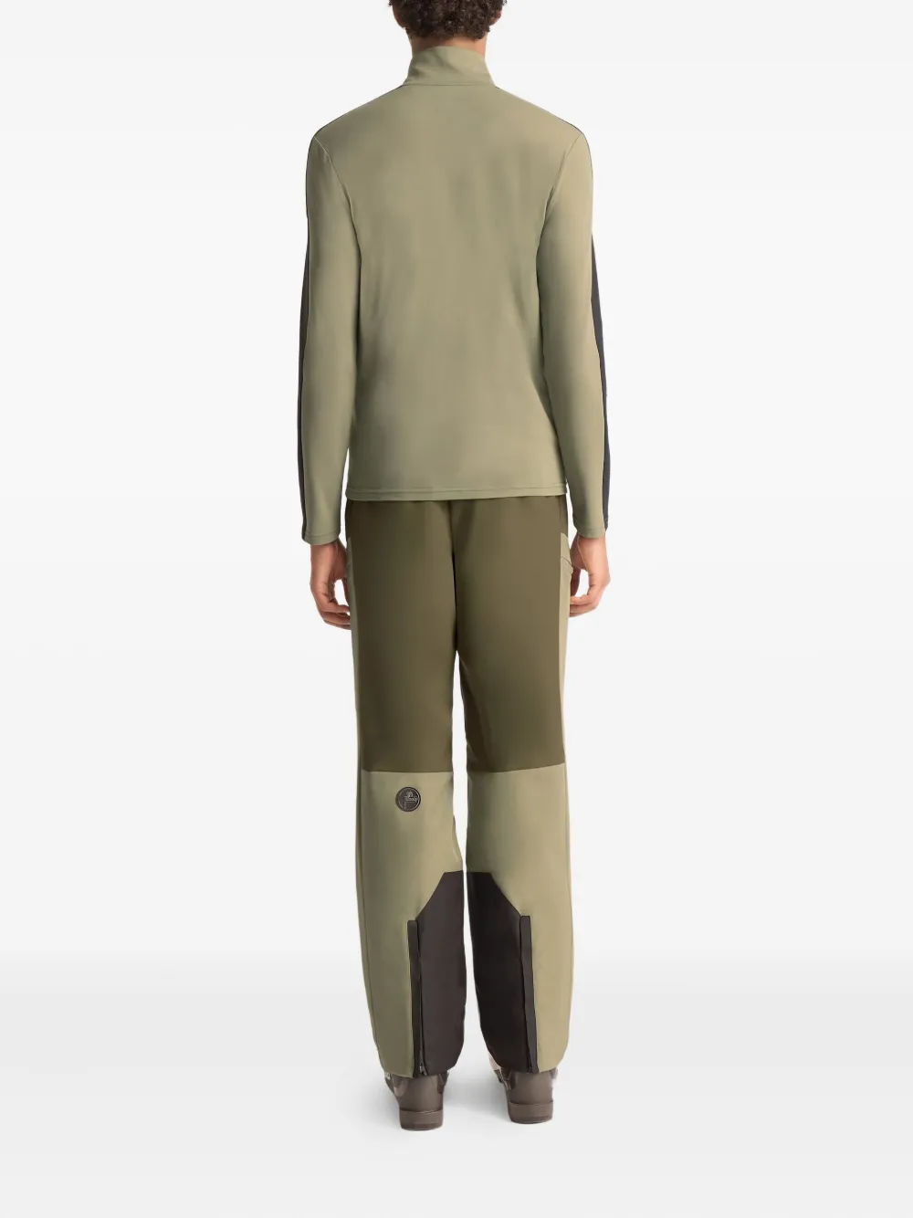 Fusalp High-neck Panelled T-shirt In Green