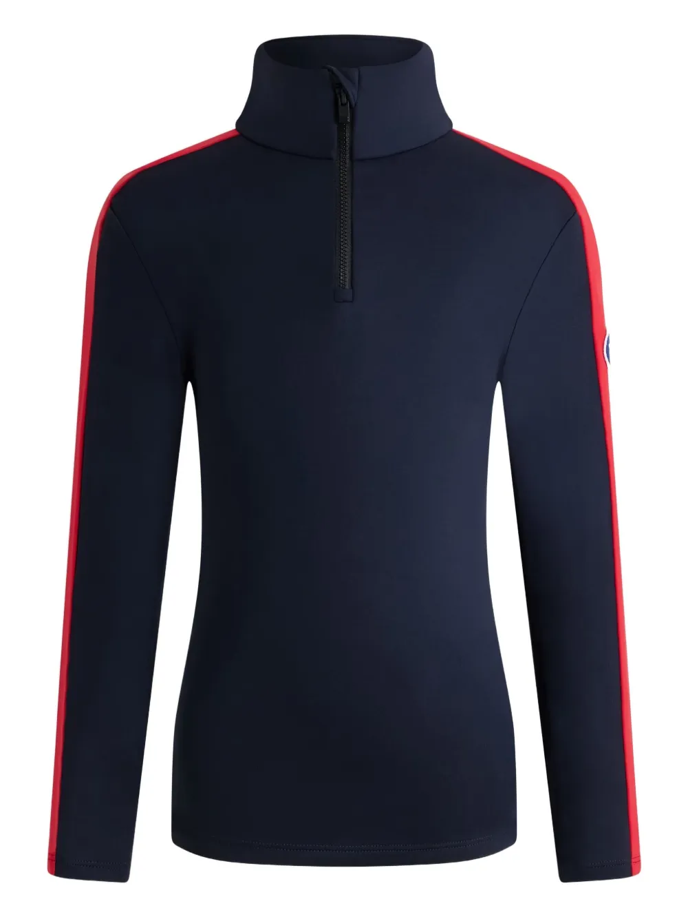 Fusalp Contrast-panel Half-zip T-shirt In Blue