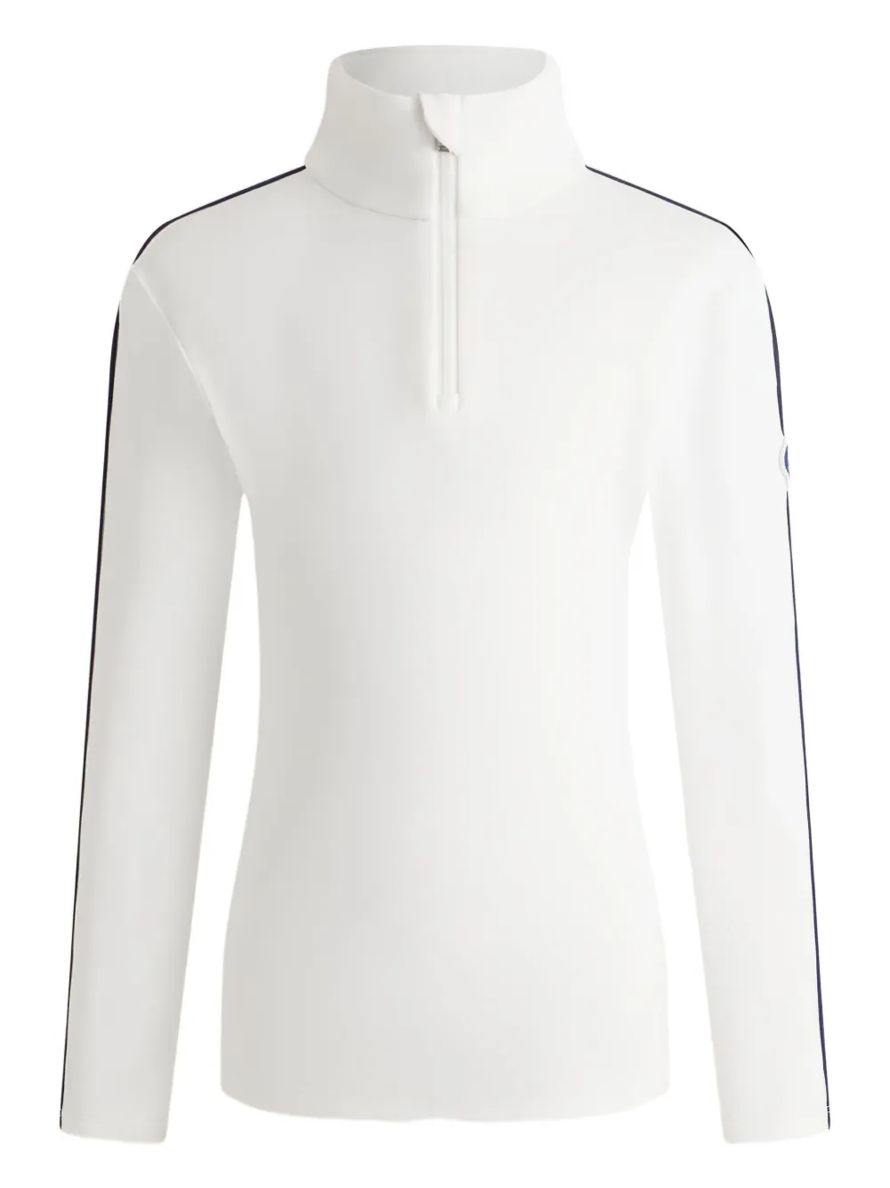 Fusalp sweat rayé à col montant | blanc | Image 1