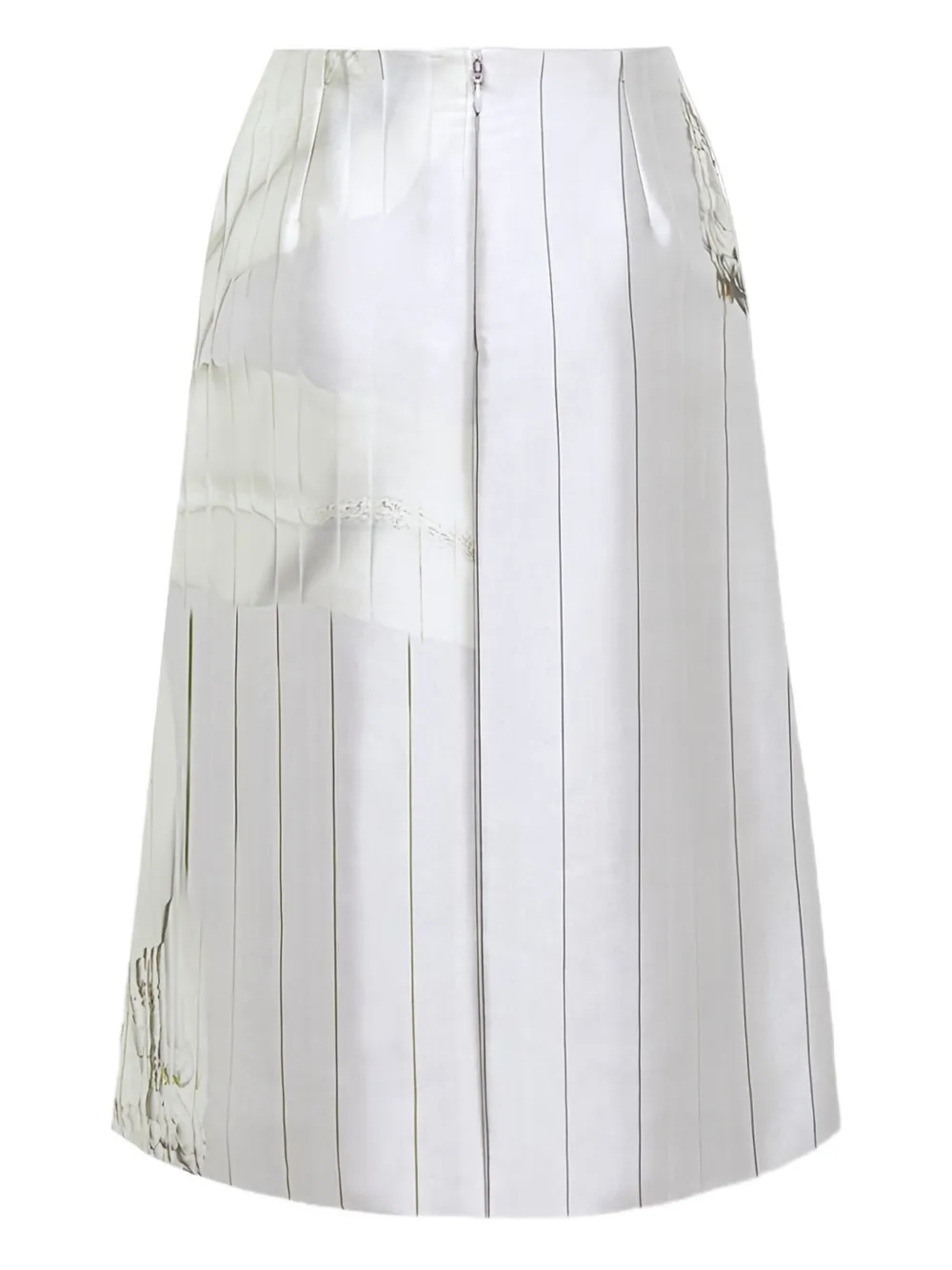 Del Core Floral-print A-line Skirt In Green