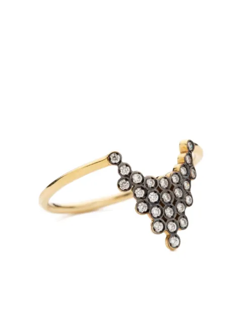 Yannis Sergakis anillo en oro amarillo de 18kt con diamantes