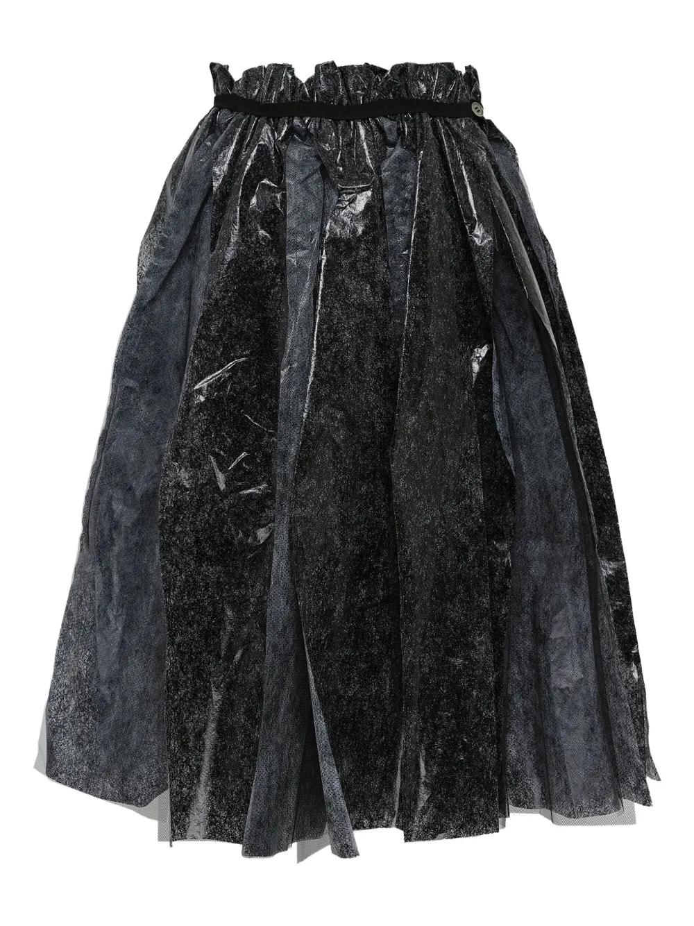 Comme des Garçons TAO foil-effect pleated skirt | Black | Image 1