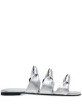 Duet Shoes knotted leather sandals - Silver