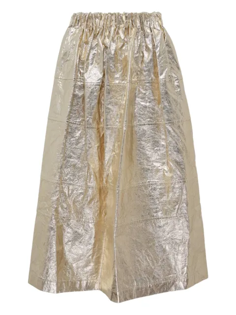 Comme des Garçons TAO foiled-finish midi skirt