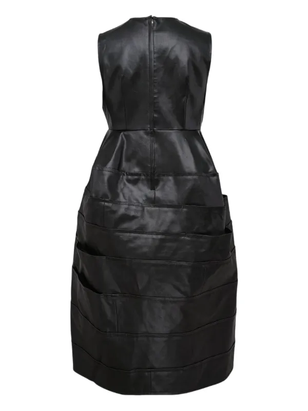 Comme Des Garons TAO Layered Satin Midi Dress | Black | FARFETCH