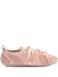 Simone Rocha satin-pleated ribbon sneakers - Pink