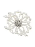 Nº21 Flower pearl brooch - White