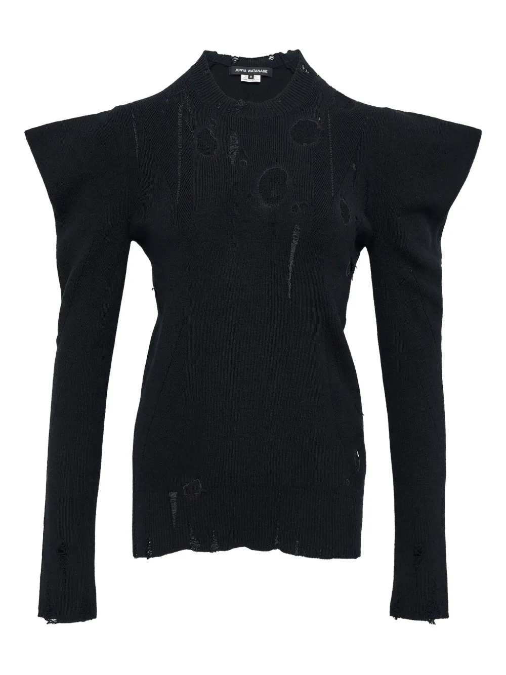 Junya Watanabe ribbed wool sweater - ブラック Junya Watanabe ribbed wool sweater - ブラック