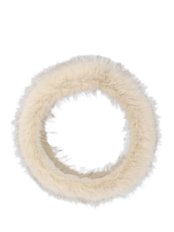 Valentino Garavani faux-fur logo-plaque Hat | Neutrals  display picture 1