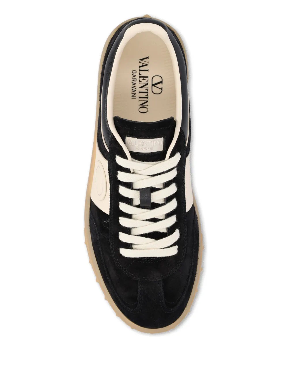 Valentino Garavani leather lace-up sneakers Black