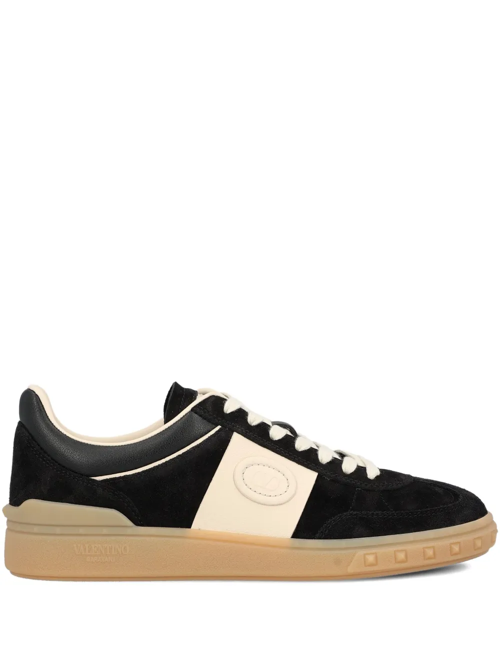 Valentino Garavani leather lace-up sneakers Black