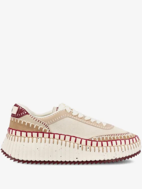 Chloé Nama textured-sole lace-up sneakers