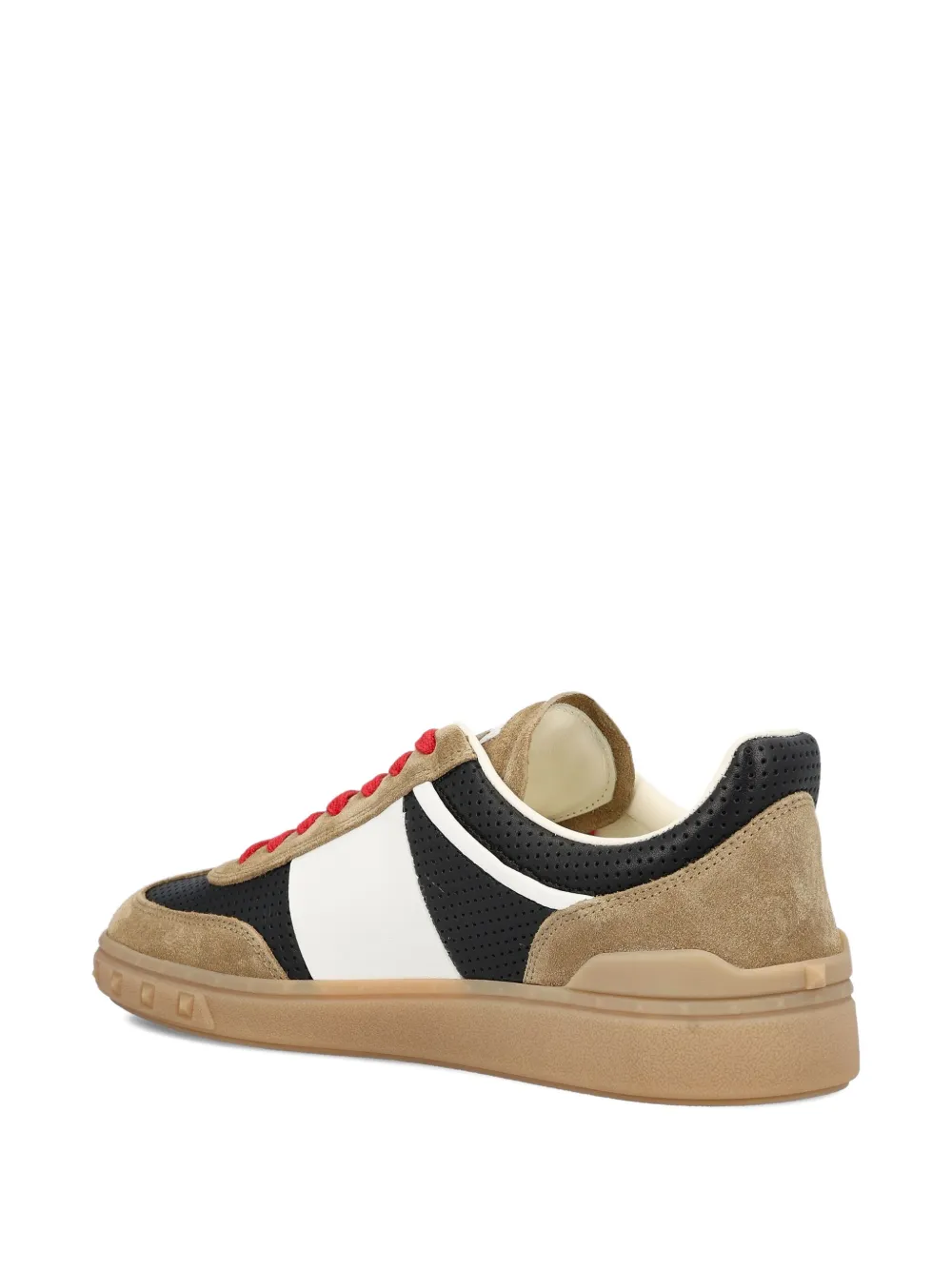 Valentino Garavani Geperforeerde leren sneakers Bruin