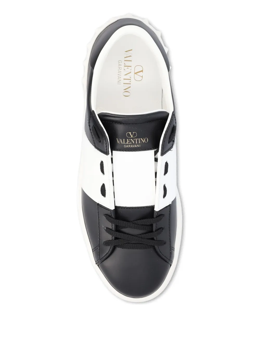 Valentino Garavani two-tone leather sneakers Black