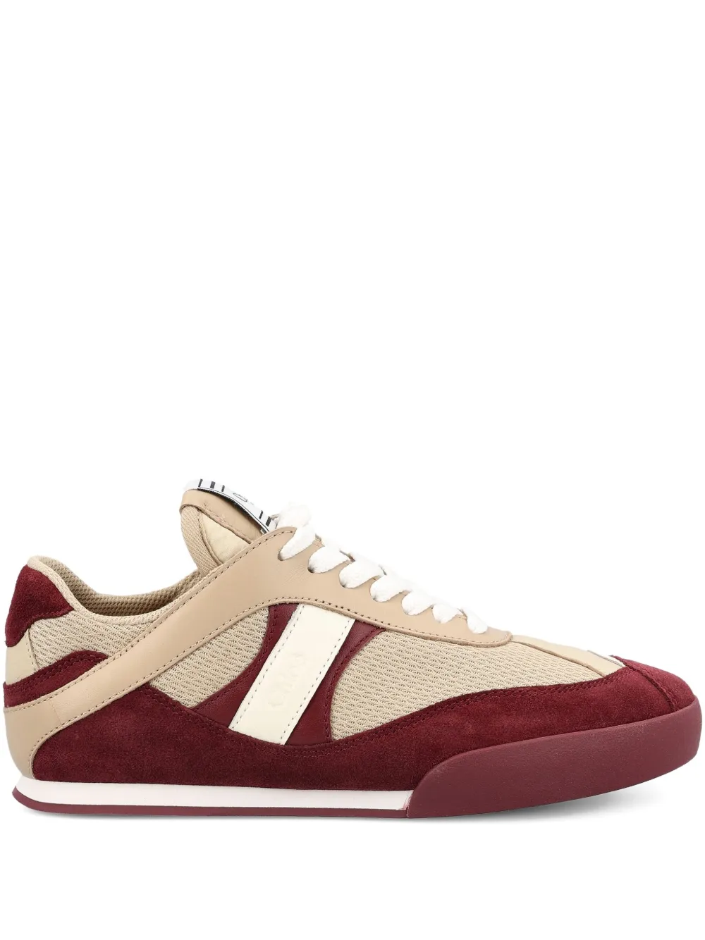 Chloé Kick suede-panel mesh sneakers Neutrals