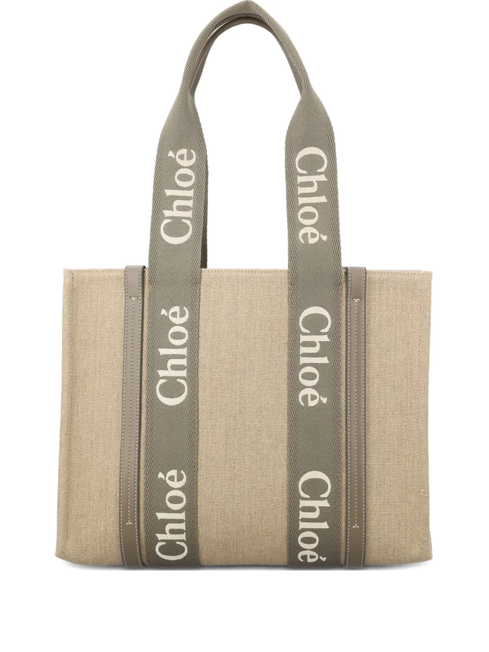 Chloé Woody Tote Bag In Neutral