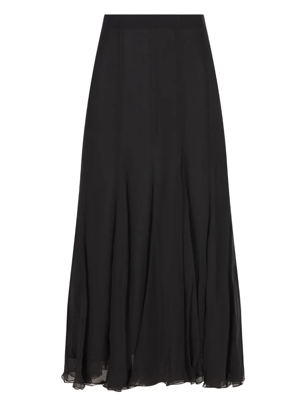 Chloé Organic Silk-mousseline Maxi Skirt In Black
