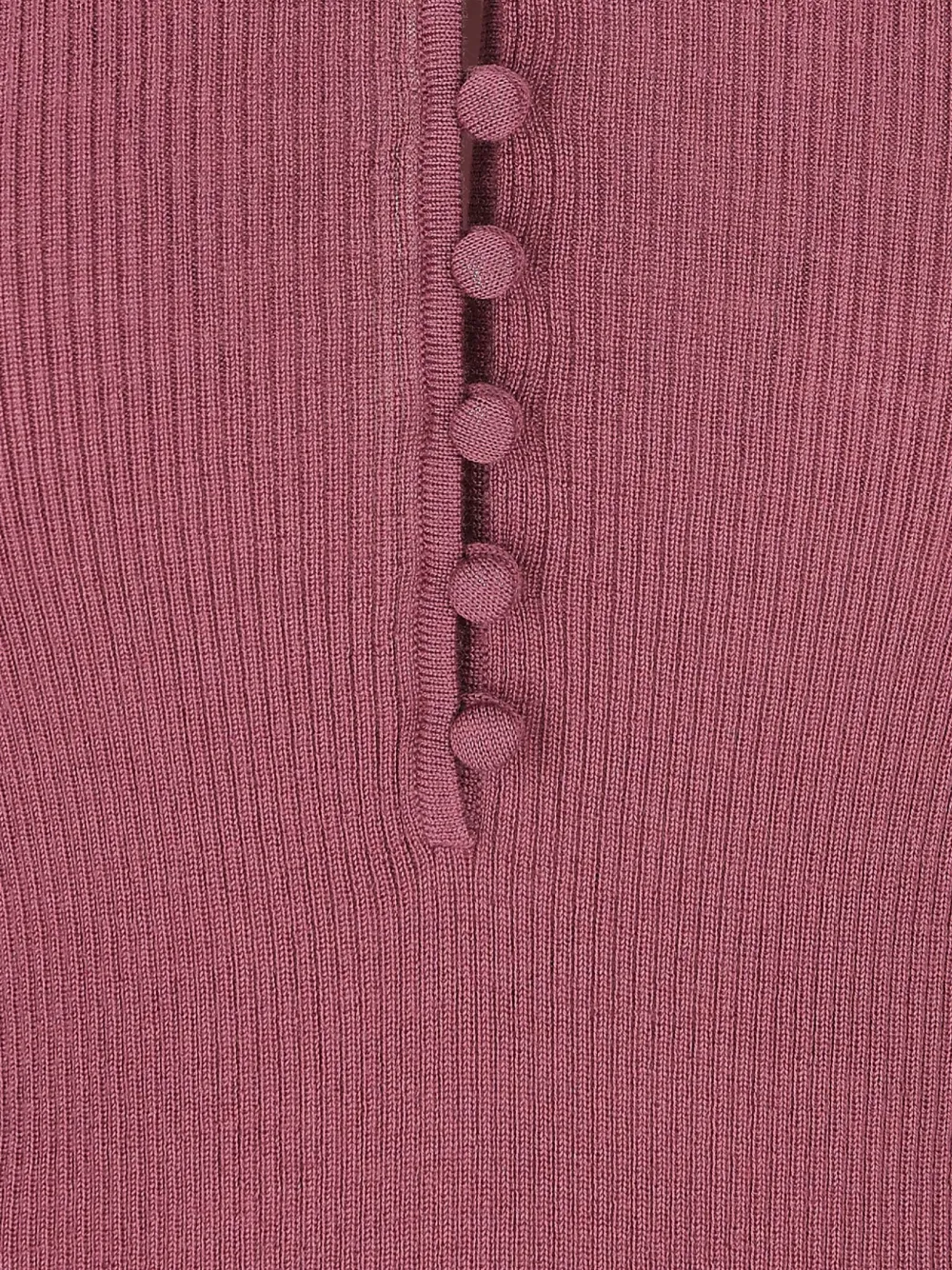 Chloé Chloe Ribbed-knit Wool Top In Pink