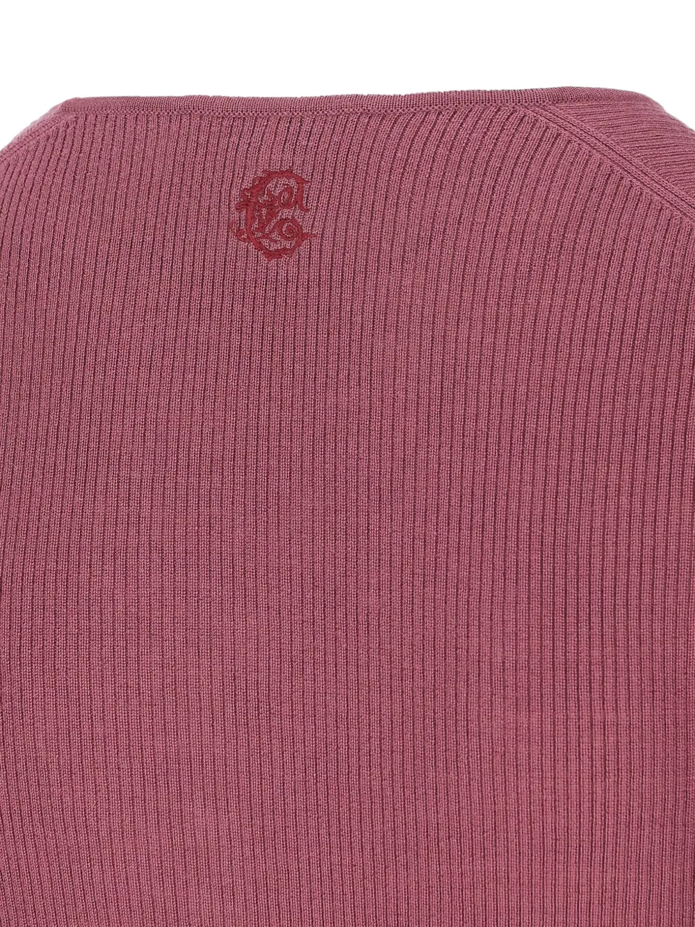 Chloé Chloe Ribbed-knit Wool Top In Pink
