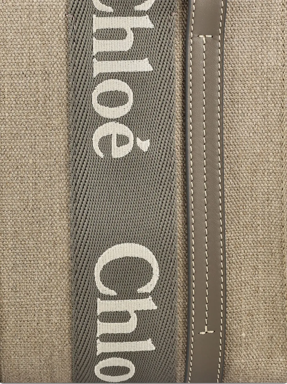 Chloé Shopper met logo Beige