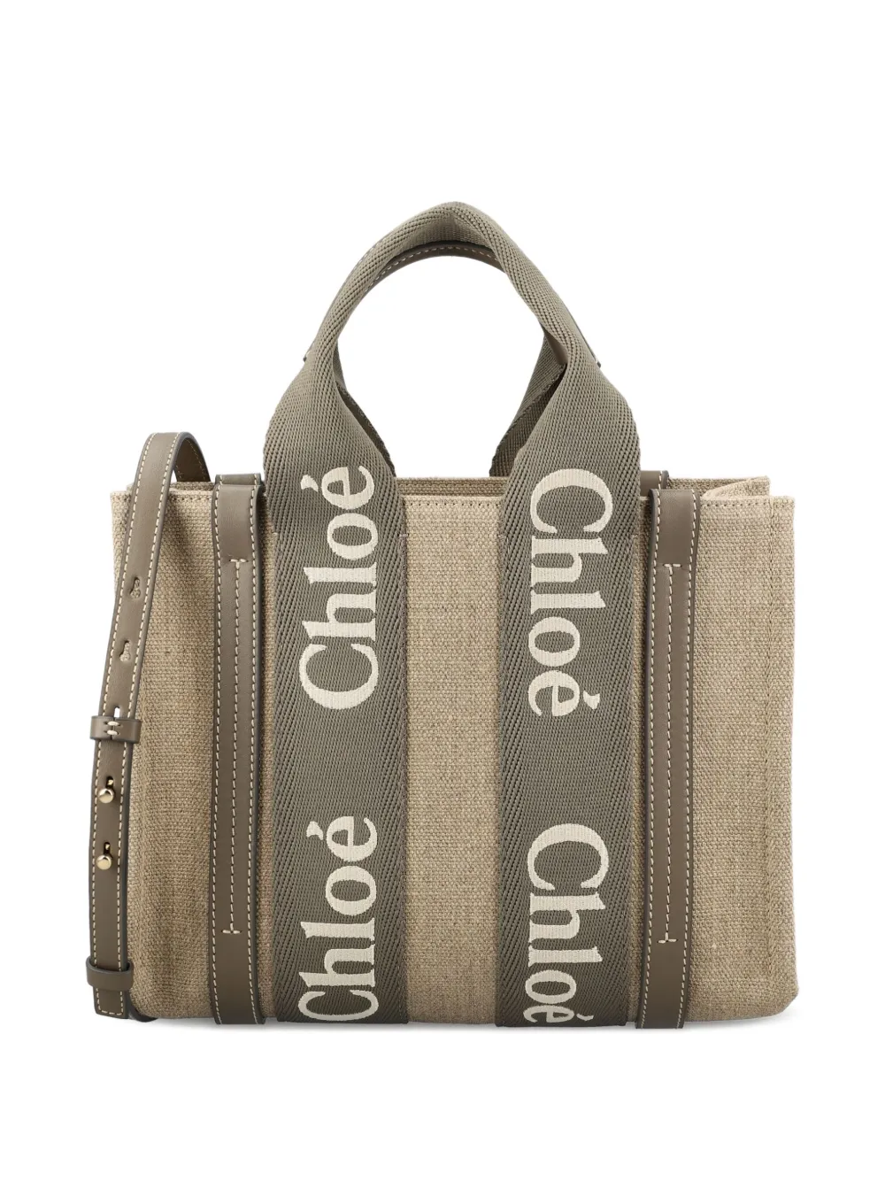 Chloé logo-detail tote bag - Beige
