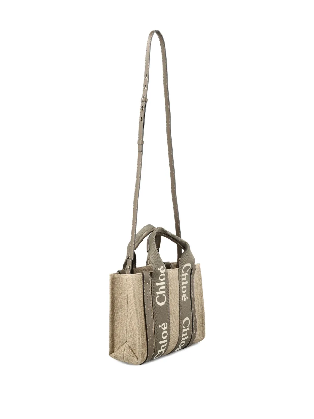 Chloé Shopper met logo Beige