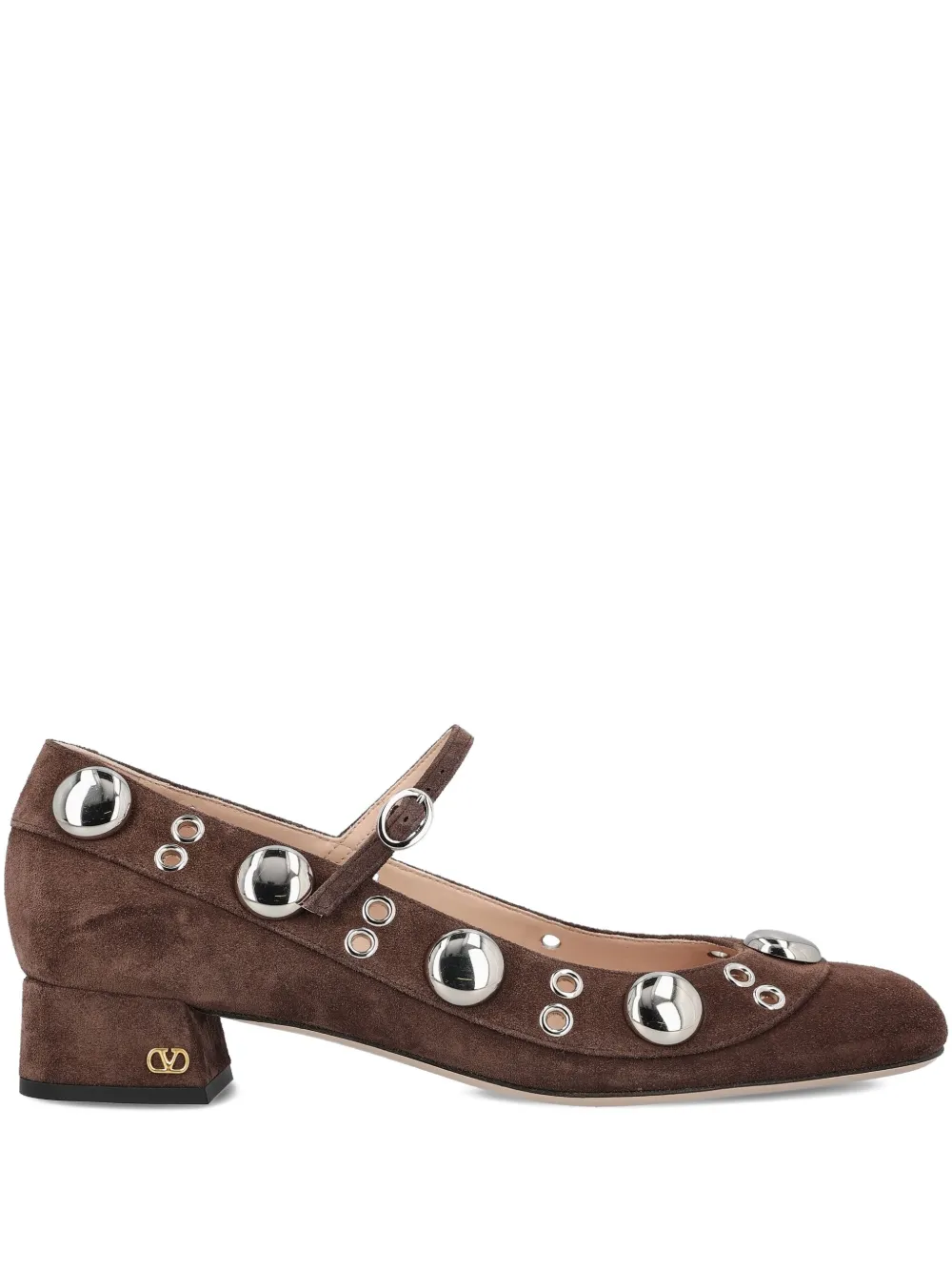 Valentino Garavani metal-stud pumps Brown