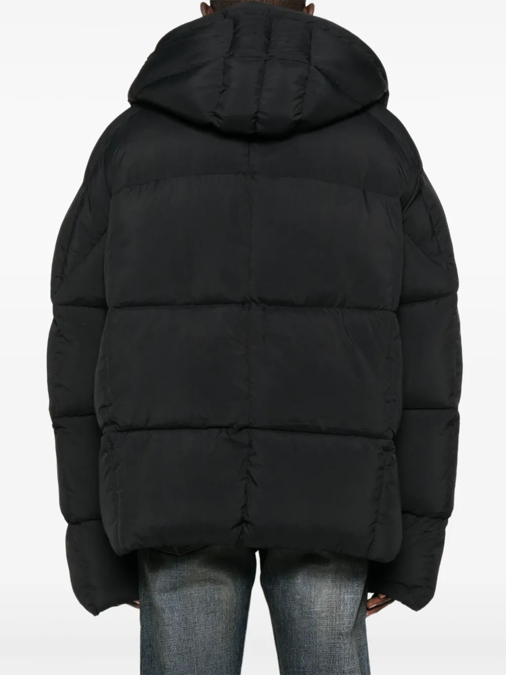 Thom Krom Gevoerd jack met capuchon Zwart